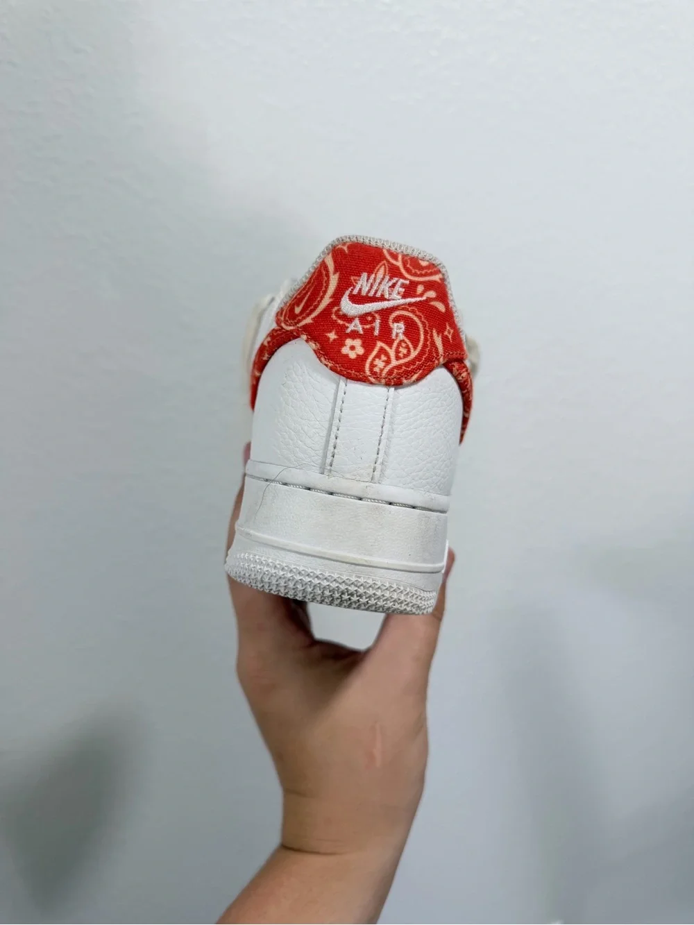 Nike af1 orange and white